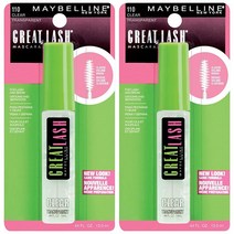 [정품] 메이블린 뉴욕 그레이트 래쉬 워셔블 마스카라 메이크업 Blackest Black, 0.88 Fl Oz (Pack of 1), Clear