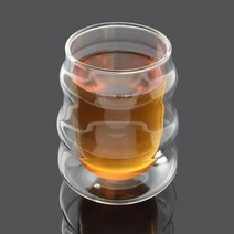 홈앤티 폴랑스 이중 내열 유리컵 주스 음료컵 300ml 물잔 잔 유, 단품