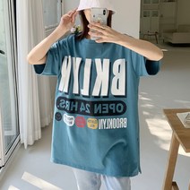 애플망고옷장 여성 빅사이즈 오버핏 반팔 오픈브룩 롱박스 캐주얼 여름 티셔츠