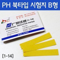 북타입 절취형 PH 1-14 산염기 측정 시험지 과학수업 검사 재료 학습 기자재 페이퍼 테스트