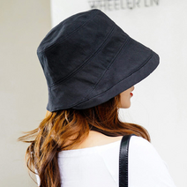러비어 여성 면 벙거지 버킷햇