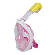 프리 다이빙 마스크 잠수경 카메라 잭이 있는 한 튜브 수중 촬영용 야외 스노클링, 분홍색+S/M
