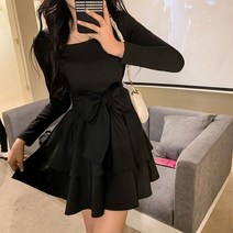 빅사이즈 여성 원피스 4월 5월 결혼식 하객룩 패션 벚꽃코디 봄여자옷 니트 드레스 B28