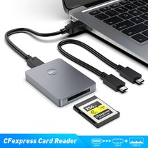 카드리더기 usb sd card CF Express Type-B 카드 리더 어댑터 용 컴퓨터 CR316 알루미, 없음