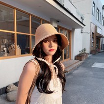 [앙상블] 미니 레이스 밀짚 벙거지 보넷햇 모자/여성
