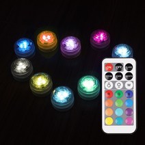 보오누 미니 RGB LED 전구 무선 조명 & 리모콘 KN-10007, 미니 RGB LED전구 10개 + 리모콘 1개
