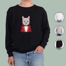 아토가토 고양이 동물 멋진 빨강 맨투맨 후드티