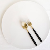 소코데코 골든벨 메이플우드 블랙 화이트 부부 수저세트 골드 실버 백화점 커트러리 40종, 17.골드 티스푼