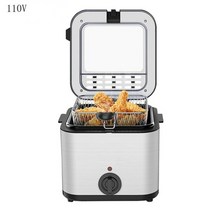 전기튀김기 기계 110v220v 1000w 프라이 무연 감자 치킨 프라이팬 그릴 다기능 가정용 상업용 냄비 오븐, 110v, 2.5리터, 우리를