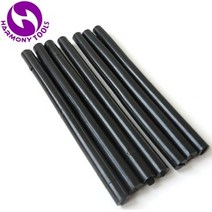 글루스틱 11mm x 검정색 또는 투명 케라틴 팁 헤어 익스텐션 도구 5 개 이탈리아 핫멜트 접착제 스틱, 02 Black