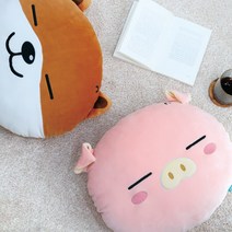모찌라이독/모찌라이피그 얼굴쿠션 40cm (2종택1) 차량용 등쿠션 시바견 인형, 모찌라이피그 얼굴쿠션