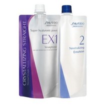 시세이도 크리스탈라이징 스트레이트 매직약 EX 강한곱슬 모발용 1제 400ml + 2제 400ml, 4세트