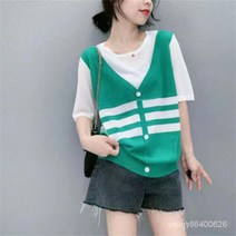 여름신상 여성 쿨니트 반팔티 블라우스 빅사이즈