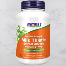 나우푸드 실리마린 밀크씨슬 300mg 200정 캡슐, 1개, 300mg 100정