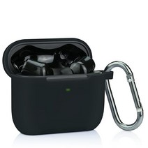 새로운 Razer 해머헤드 트루 와이어리스 (2세대) 블루투스 게이밍 이어버드 튼튼한 실리콘 프로텍터 (다크 블루) - LEFXMOPHY, Black
