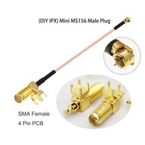 SMA-IPX DIY 미니 MS156 RG178 케이블 RF 동축 피그 테일 확장 점퍼 10 개/묶음 LTE 모뎀 Yota LU150 BEVO, 09 4P SMA F to MS156_04 20CM
