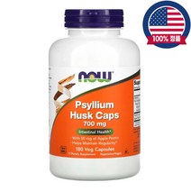 나우푸드 차전자피 PsylliumHusk 700mg 사과펙틴 180식물성캡슐, 700mg 180식물성캡슐