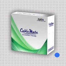 케이블메이트 CAT6 UTP 100M 그레이 단선 랜케이블 랜선 제작용, cat6 utp 100m 블루, 1개