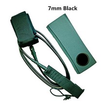 서핑리쉬서핑 보드 무릎 끈 6 -10 피트 7mm 분실 방지 TPU 이중 스위블 스트레이트 안전 로프 수상 스, 03 Black 9 feet