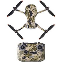 드론 페이스 리프트 dji mavic mini 2 air 2 air 2s 2 pro 및 기타 브랜드와 호환되는 상어 디자인의 2팩 스티커 페이스 드론 3m의 접착제 바디 키트 하우, 1 d - 미니 2용 사막 위장