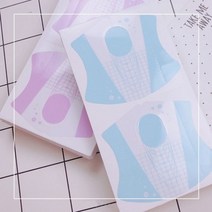 다이아뷰티 투명 폼지 네일도구 네일연장 도구, 투명 젤폼지(하늘색)100매