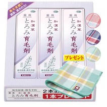 아즈마 상사 와한초 약용과 로미 육모제 의약 부외품 150ml×3개 세트[이마바리 타월 손수건 첨부] (체크 무늬)