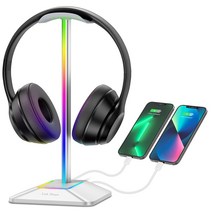 Link Dream z8 RGB 충전 헤드셋 스탠드, 흰색