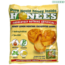[20개입/개별포장] 허니스 커프 드롭 허니 레몬 멘톨 유칼립투스, 100g, 1개