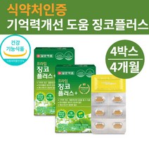 은행잎 엑스 은행잎추출물 식약처인증 골다고증 감소 도움 대용량 혈액순환개선 혈행개선 추천, 일양징코30정x2박스x2