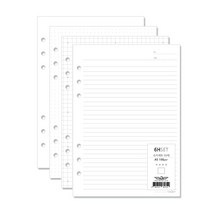 이글바인더 A5 6공 유선 도트 줄 무지 방안 노트 4종 100g 백색 50매 리필 속지 용지, 단품