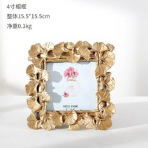 유러피안 골드 은행 잎 웨딩 사진 침실 프레임 장식 소품 선반 장식장 장식품 모던 심플 트렌디, A