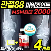 프리미엄 캐나다 관절 88 파워 조인트 MSM 엠에스엠 상어연골 글루코사민 연골 무릅 무릎 손 발 목 가락 허리 어깨 에좋은 식약처 건강 식품 홈쇼핑 1위 운동선수 산악인 약 x, 4개월(4통)