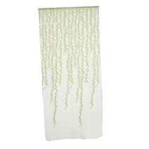 1 조각 나뭇 가지 인쇄 창 커튼 장식 잎 드레이프 스크린 패널 거즈 커튼 녹색 및 200x100cm/78x39