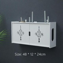 무선 wifi 라우터 스토리지 상자 나무 상자 케이블 전원 플러스 와이어 브래킷 벽걸이 플러그 보드 스토리지 선반 diy 홈 장식, 중국 매듭-2 문
