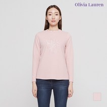 [올리비아로렌] 네크 레이스 배색 프린트 티셔츠_VOCALWS141A