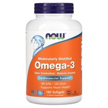 NOW Foods 오메가3 EPA 180/DHA 120 소프트젤 180정, 500 개