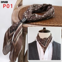 구미풍 커플 남성 스퀘어 스카프 스카프 얇은 스카프