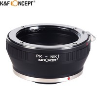 K & F CONCEPT For PK-NIKON1 카메라 렌즈 마운트 어댑터 링 펜탁스 K 마운트 PK 렌즈 on Nikon 1 V-1 J-1 V1 J1 카메라 본체, 한개옵션0