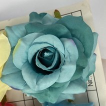11cm 큰 장미 머리 모조 꽃 홈 정원 화분 결혼식 인공 벽 배경 장식 천, [05] 5 pcs, [13] Tiffany blue
