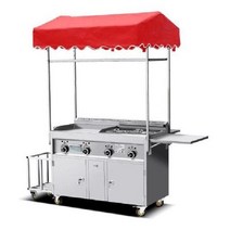 이동식 밥차 접이식 노점 푸드트럭 행사차 노점 트럭 스낵카, 업그레이드 + 저금통 + 양념통 + 3단선반