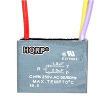 HQRP Harbor Breeze 천장 팬과 호환되는 커패시터 CBB61 1... 정품보장, 1.5uf2.5uf 3-Wire