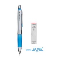 유니 알파겔 흔들샤프 617 0.5mm + 유니 샤프심 세트, 로얄블루+샤프심 0.5B
