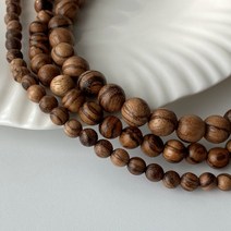 [DB4-011] 팔찌만들기 월남선목 구슬 (10알) 우드볼 염주 묵주 만들기 DIY 재료, 6mm(10알)