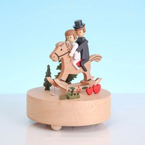 신혼 부부 오르골 우드 결혼 선물 발렌타인 웨딩, C(음악:러브스토리)