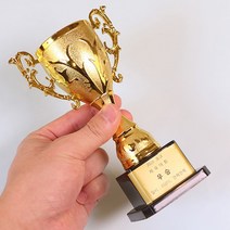 미니 우승 트로피 상장 만들기 태권도 축구 유치원 어린이집 우승컵, 트로피+금색&은색라벨지