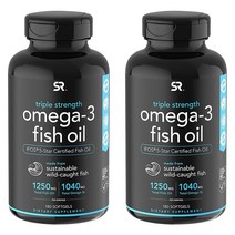스포츠리서치 트리플 스트렝스 오메가-3 피쉬오일 1250mg 180소프트젤 x 2개
