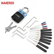 NAIERDI-자물쇠 락픽 세트 연습용 핸드 툴 장력 렌치 부러진 키 도구 콤비네이션 자물쇠 하드웨어, 06 As shown in Figure 6