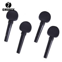 첼로 현악기 4Pcs 4/4 에보니 바이올린 페그 블랙 샤프트 핸들 악기 솔리드 액세서리 도구