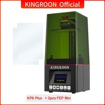 3d프린터 FDM SLS kingroon kp6 모노 kp6 plus 4k lcd 3d 프린터 uv 수지 프린터 6.08 인치 2k 흑백 화면 3d 인쇄 sla 3d 프린터, kp6 플러스 2pcs fep