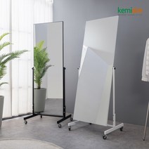 케미에르 플로렌스 이동식 650 각도조절 전신거울 KYP-513, 블랙